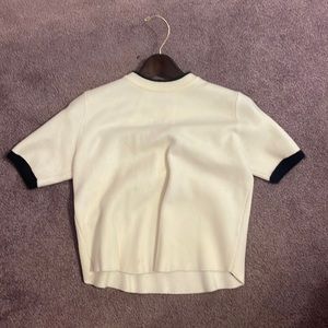 Short sleeves white Zara sweater